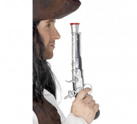 30cm silberne Piratenpistole