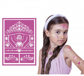 Pink Children's Princess Makeup Template 14x20 cm