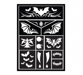 14x20 cm Vampire Makeup Stencil