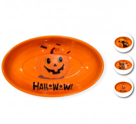 Platos Halloween en modelos surtidos de 23x14x4,5 cm