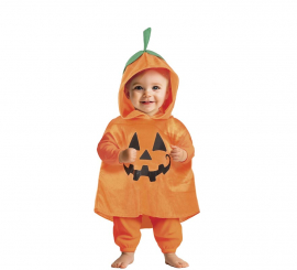 Poncho de abóbora para bebê