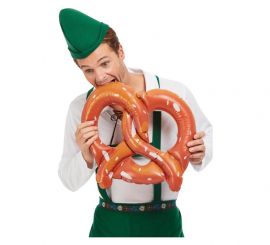 Oktoberfest Inflatable Pretzel, Brown, 40 cm