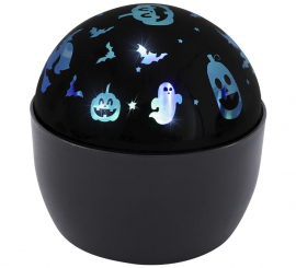 Projecteur LED rotatif Halloween 9x9x9 cm