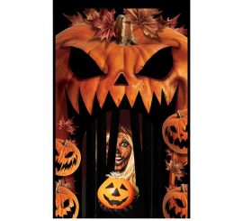 Door with Pumpkin Curtain 145x240 cm