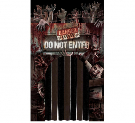 '''Door with Zombies Curtain ''''Danger'''' 145x240 cm'''