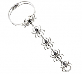 Bracelet with Spider Ring