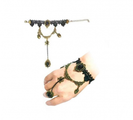 Gothic Lace Spider Bracelet