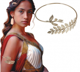 Brazalete Romano de Laureles Metálica