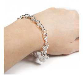 Mickey Mouse silver link bracelet