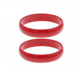 Large red Flamenco bracelet of 7.5 cm