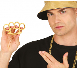 Golden brass knuckles