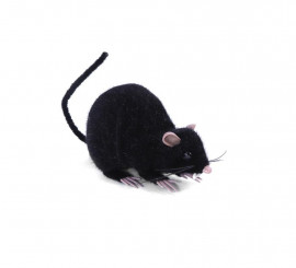 14cm black smooth mouse