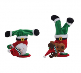 Reindeer and Santa Claus Rappers with 35 cm Batteries