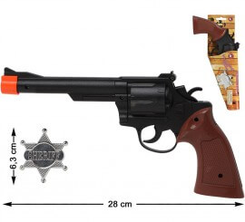 Pistolet et Plaque de Sheriff 28 cm