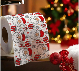 Papel higiênico Papai Noel de 2 camadas