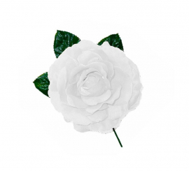 Large white Flamenco Rose 15 cm