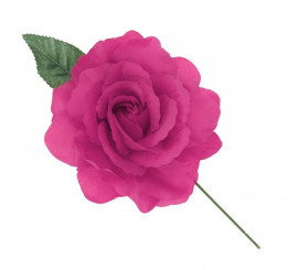 Rosa Flamenca grande fucsia de 15 cm