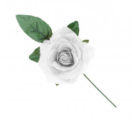 Medium white Flamenco Rose with 13 cm