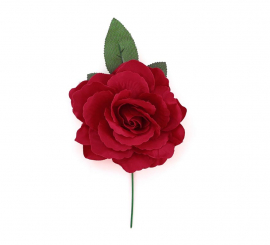 Medium red Flamenco Rose 14 cm