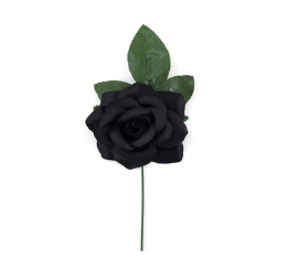 Small black Flamenco Rose 10 cm