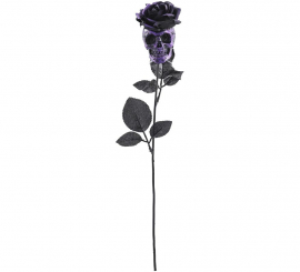 Black Rose with Purple Skull Black Rose with Purple Skull