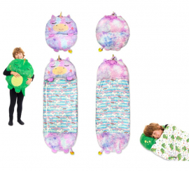 Sleeping Bag with Iridescent Unicorn Pillow 135cm