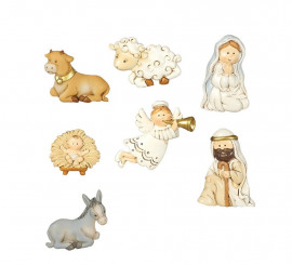 Set 7 Imanes Nacimiento 6.5 cm