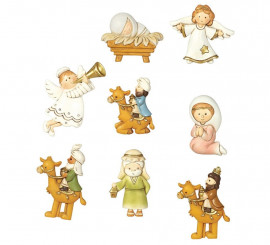 Set 7 Imanes Nacimiento con Reyes 6 cm