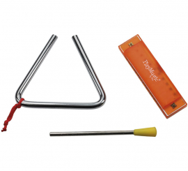 Ensemble de 2 pièces : triangle et harmonica