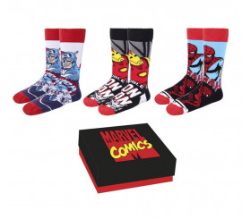 Conjunto de 3 pares de meias Marvel Heroes
