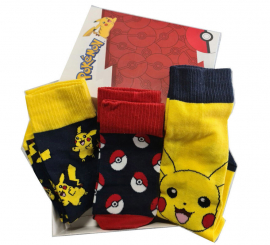 Conjunto de 3 pares de meias Pokémon
