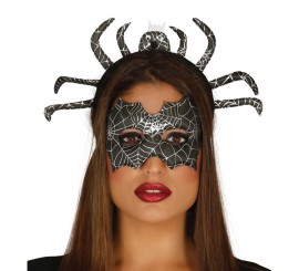 Set de antifaz y diadema de Araña Set de antifaz y diadema de Araña