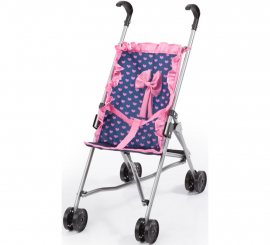 Sillita Paraguas Lunares Rosa para Muñecas