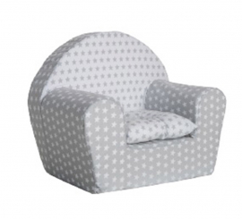 Sillón Estrellas gris y Blanco con Cojín
