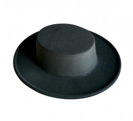 Adult plain black Cordovan hat