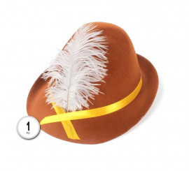 Adult Bavarian hat with feather