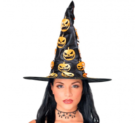 Witch Hat with Hanging Pumpkin