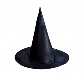 Cappello da strega nero per bambini 30 cm