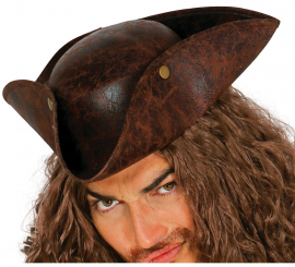 Faux Leather Corsair Hat