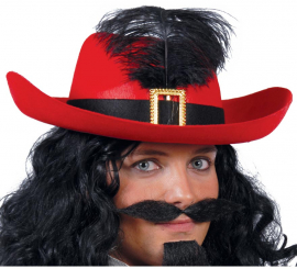 Red Musketeer Felt Hat