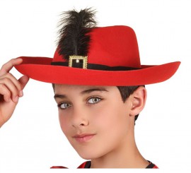 Children's Red Musketeer Hat