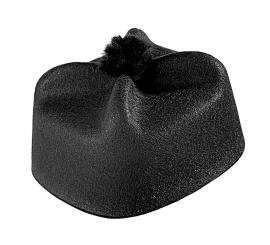 Adult black felt priest hat