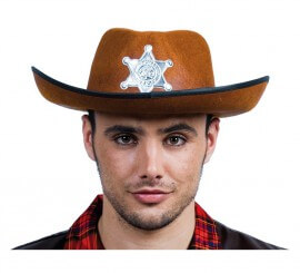 Brown Sheriff Hat mit Stern