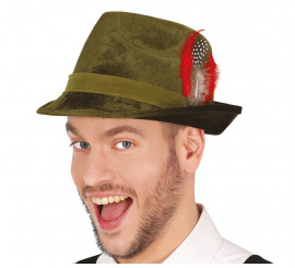 Cappello bavarese con piuma per l'oktoberfest