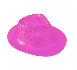 Fuchsia cowboy hat with glitter