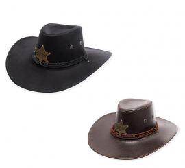 Sombrero de Vaquero Sheriff en varios colores adulto