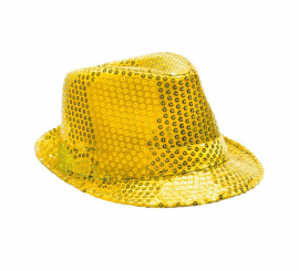 Gold Sequin Gangster Hat