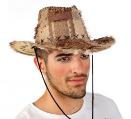 Brown Hat with Patches for adults