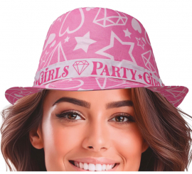 Sombrero Party Girls estrellas rosa adulto