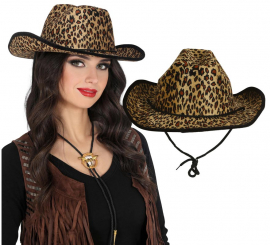 Sombrero Vaquero Leopardo adultos